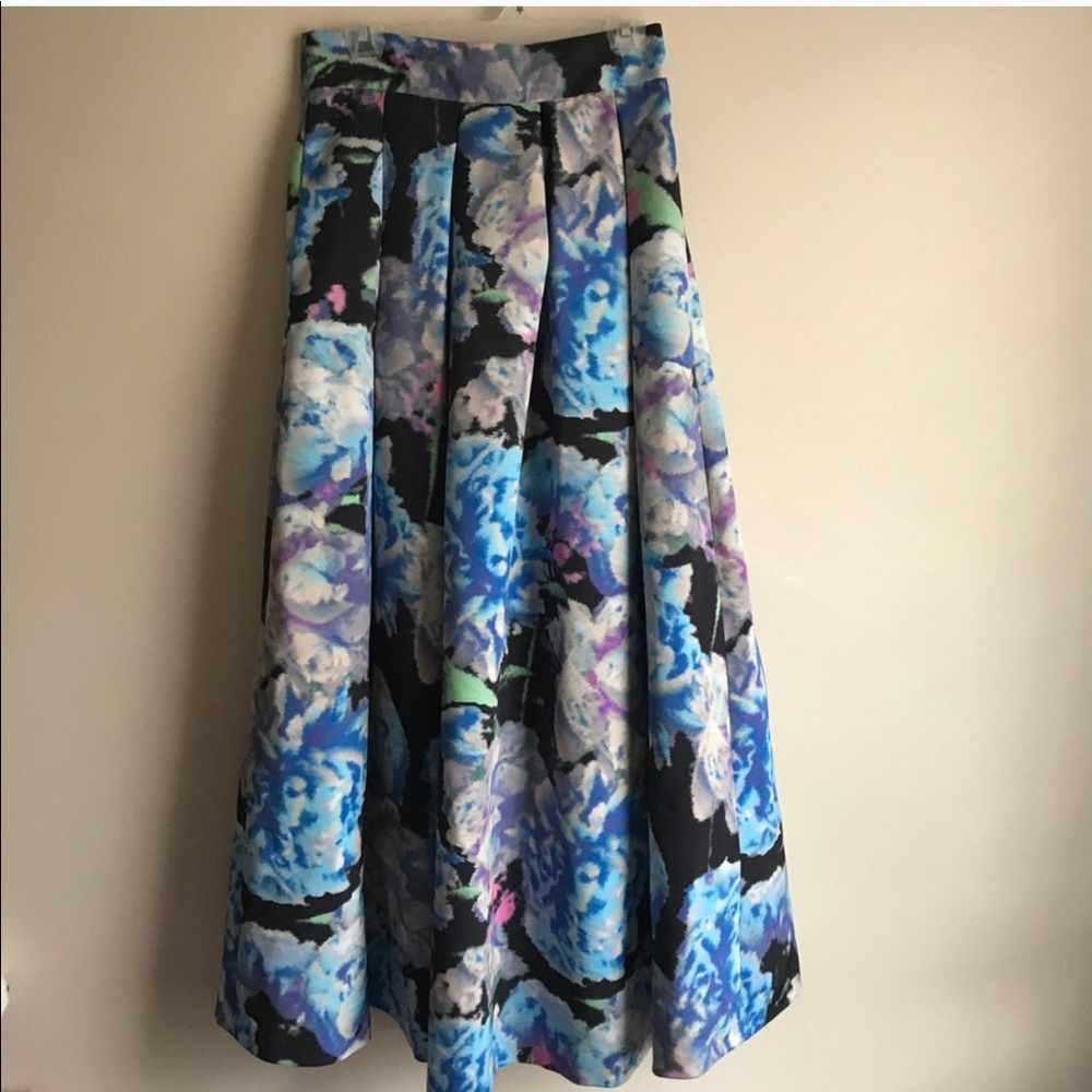 Eliza J Watercolor Floral Ballgown Skirt